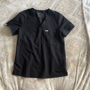 Figs Catarina Scrub Top - Black